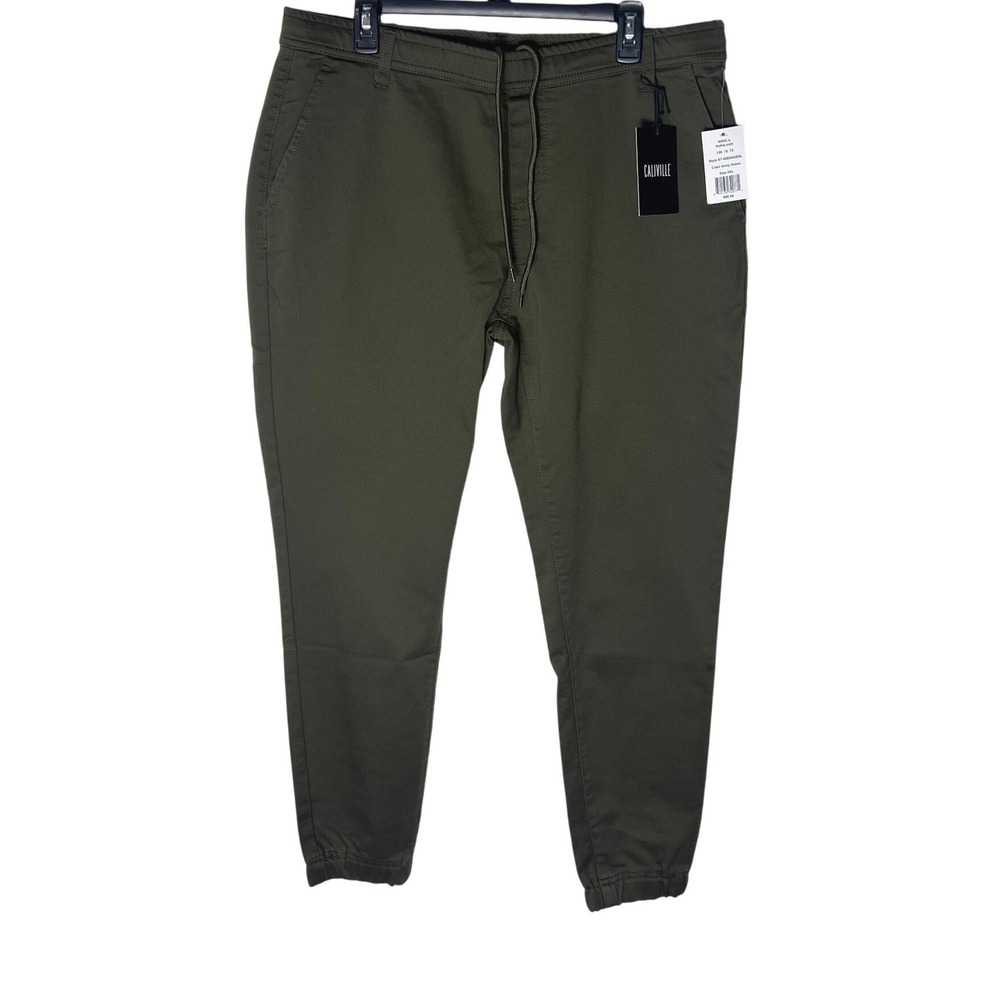 Caliville Mens XXL Army Green Jogger Pants‎ Drawstring Utility ST-6065AGXXL NWT